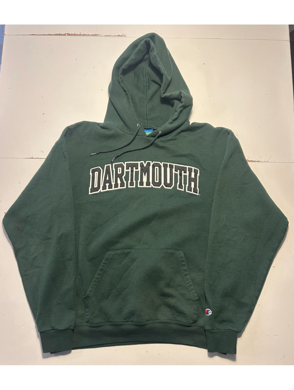 Dartmouth Green Champion Eco Fleece Hoodie Size L